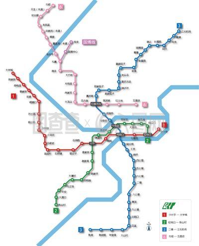 重庆地铁矢量线路